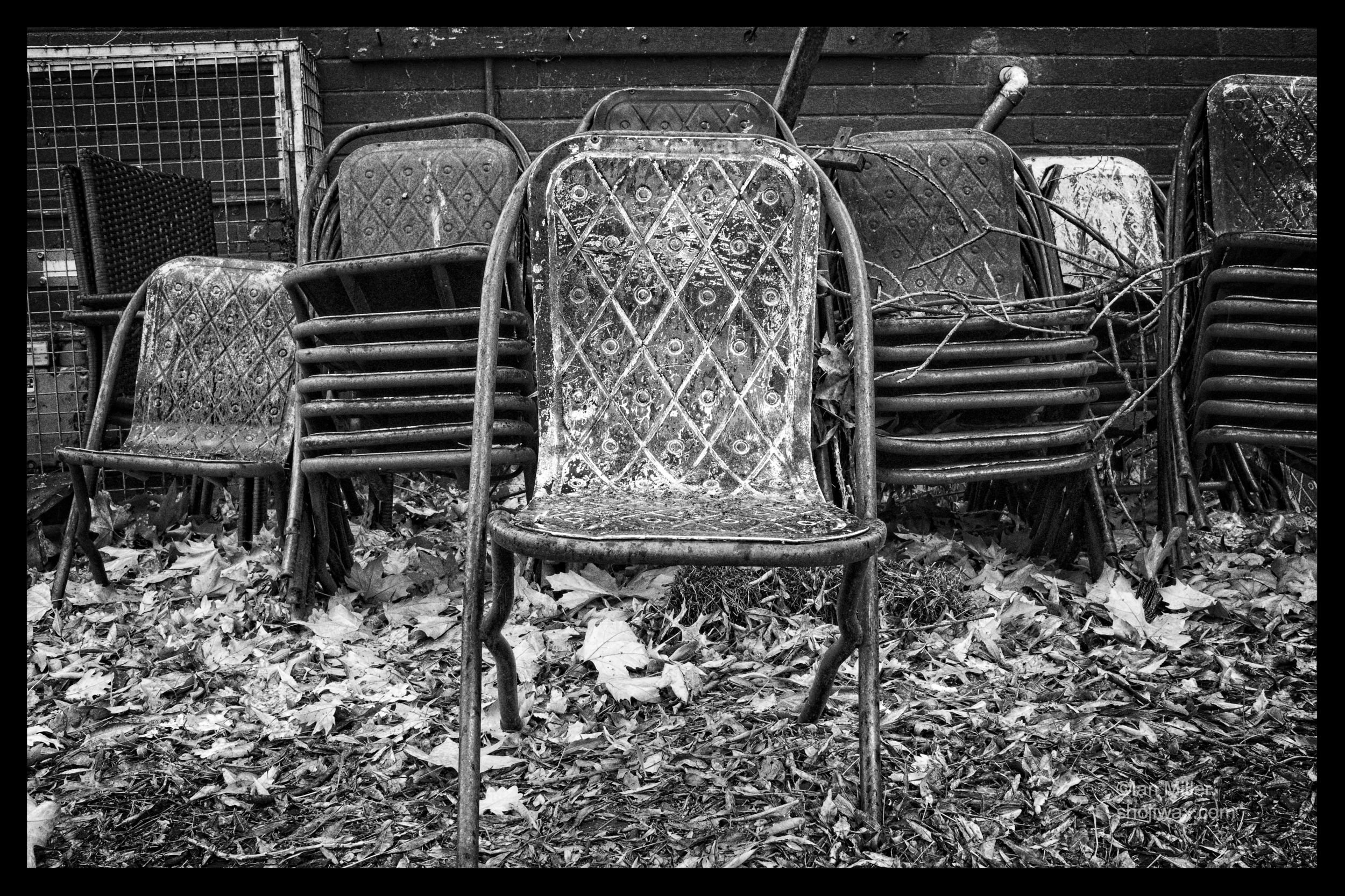 Abandoned chairs.