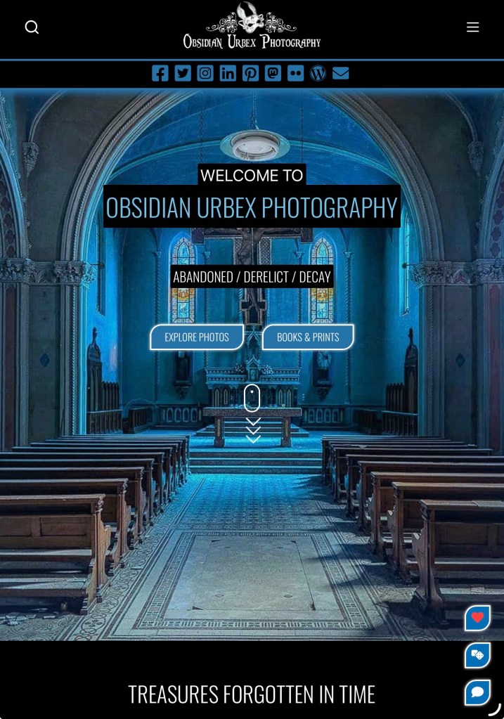 Screenshot of website homepage.