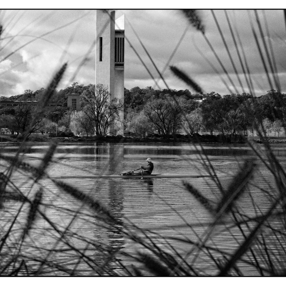 Lake rowing.